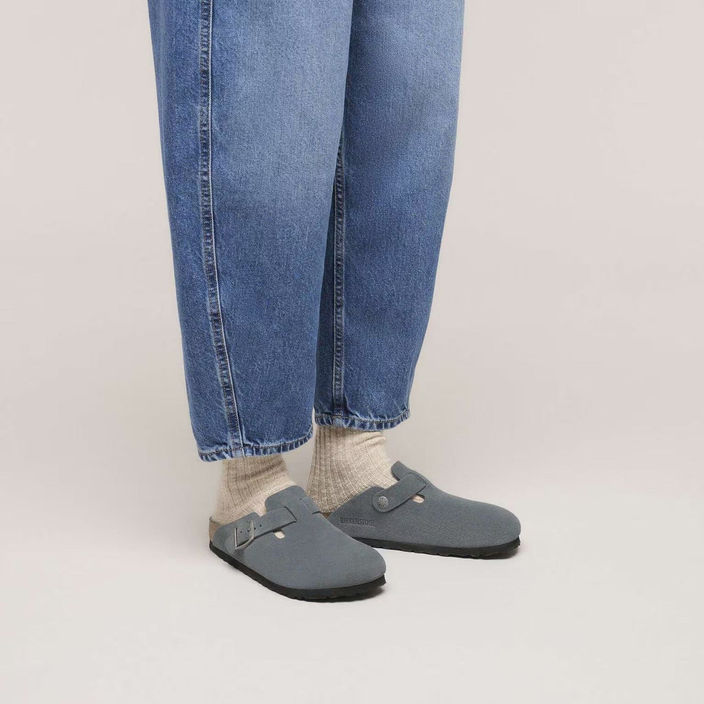 Birkenstock Boston Charcoal Tonal
